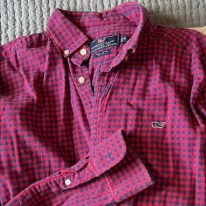 Vineyard Vines Red and Blue Checkered Shirt